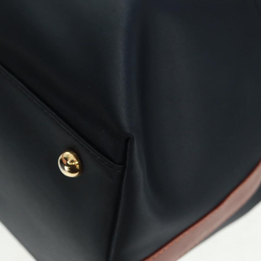 SAINT LAURENT Boston Bag Nylon Leather Navy Gold Auth bs31763 - Picture 16 of 16